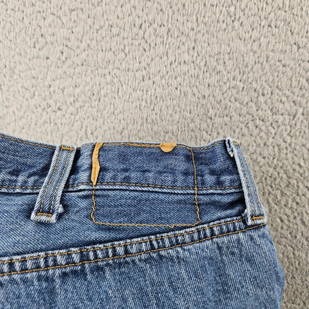 Levis 501 Jeans Mens 38x32 Blue Medium Wash Straight Leg Button Fly‎ Denim Jeans